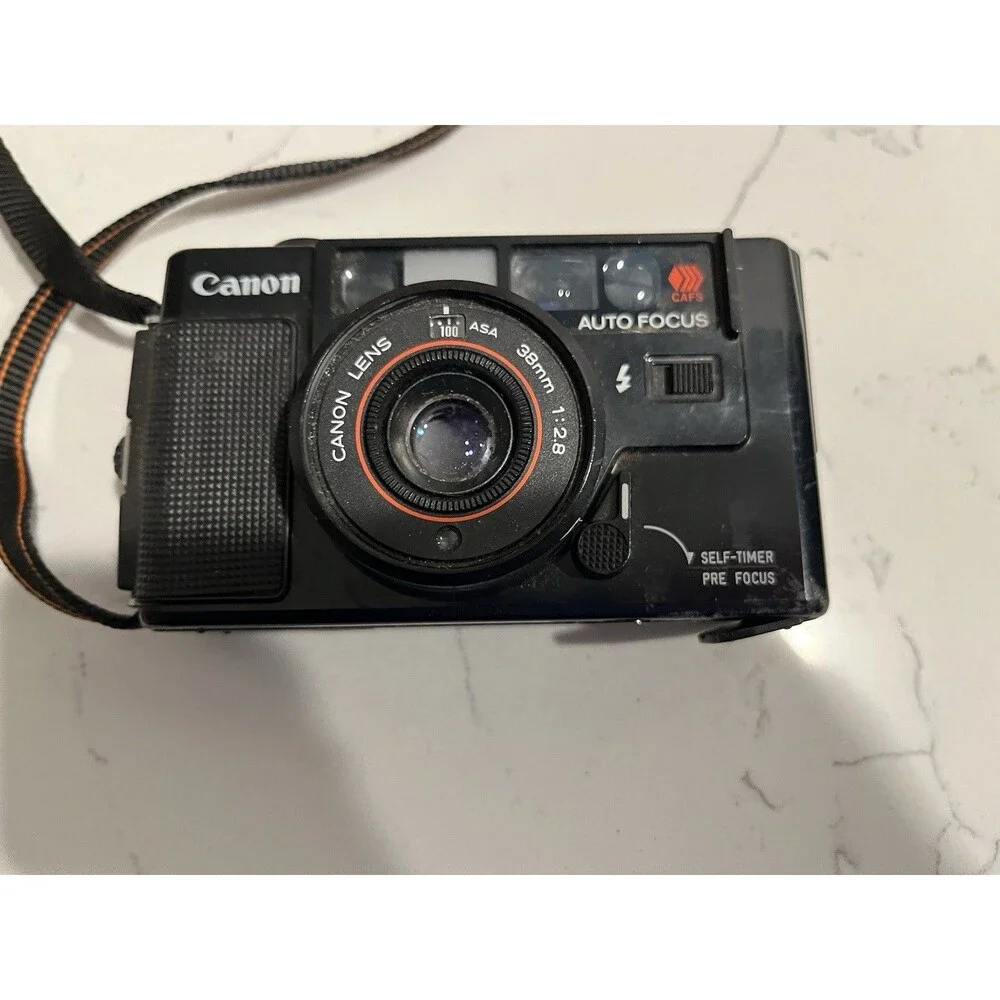 Vintage Canon Sure Shot Auto Focus 38mm 1:2.8 Film Camera Untested (For Parts)